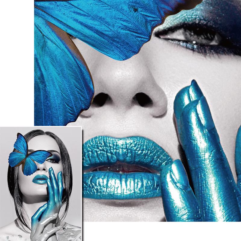 Abstract Canvas Painting Decorative Picture Nordic Butterfly Woman Posters On the Wall In the Office Wall Art Hoom Decor Cuadros