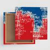 Blue and Red Art 57cm x Large Made in Stylish Interior Living Room Street Fabric Panel Panel, 57cm, Size, Japan, Poster, Decor, Decor, Art, Graffiti,