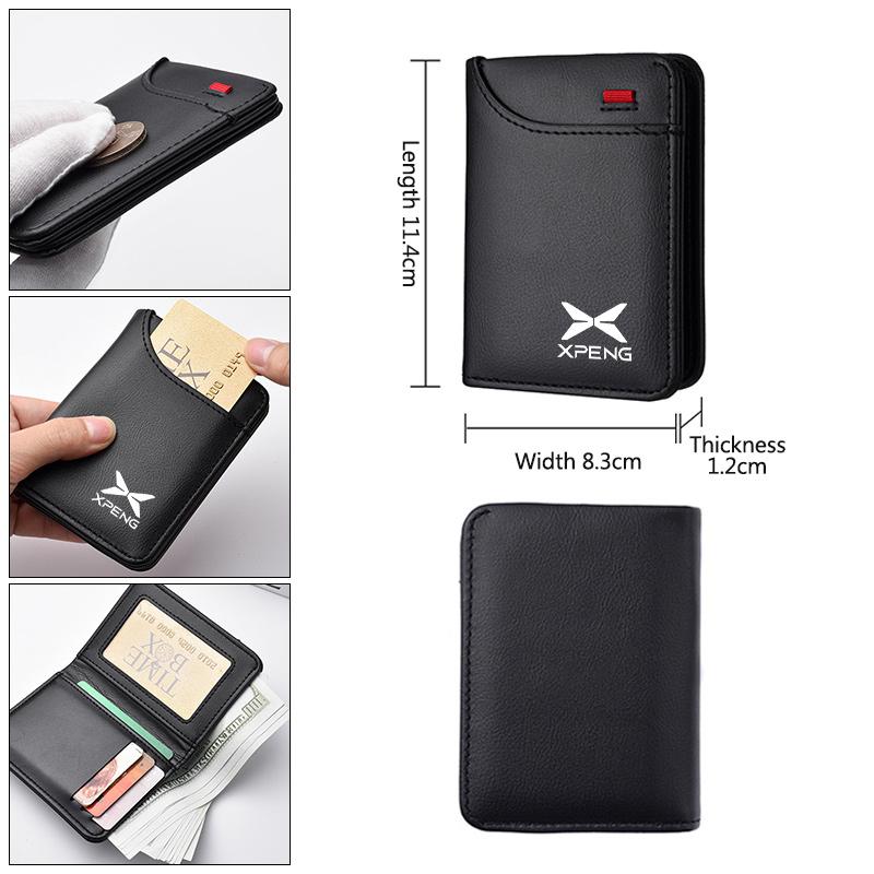 Multi Functional Car Wallet ID Credit Card Purse Auto Leather Storage Accessories For Xpeng MONA M03 P7 P7+ X9 G6 G9 P5 G7 N5 G3
