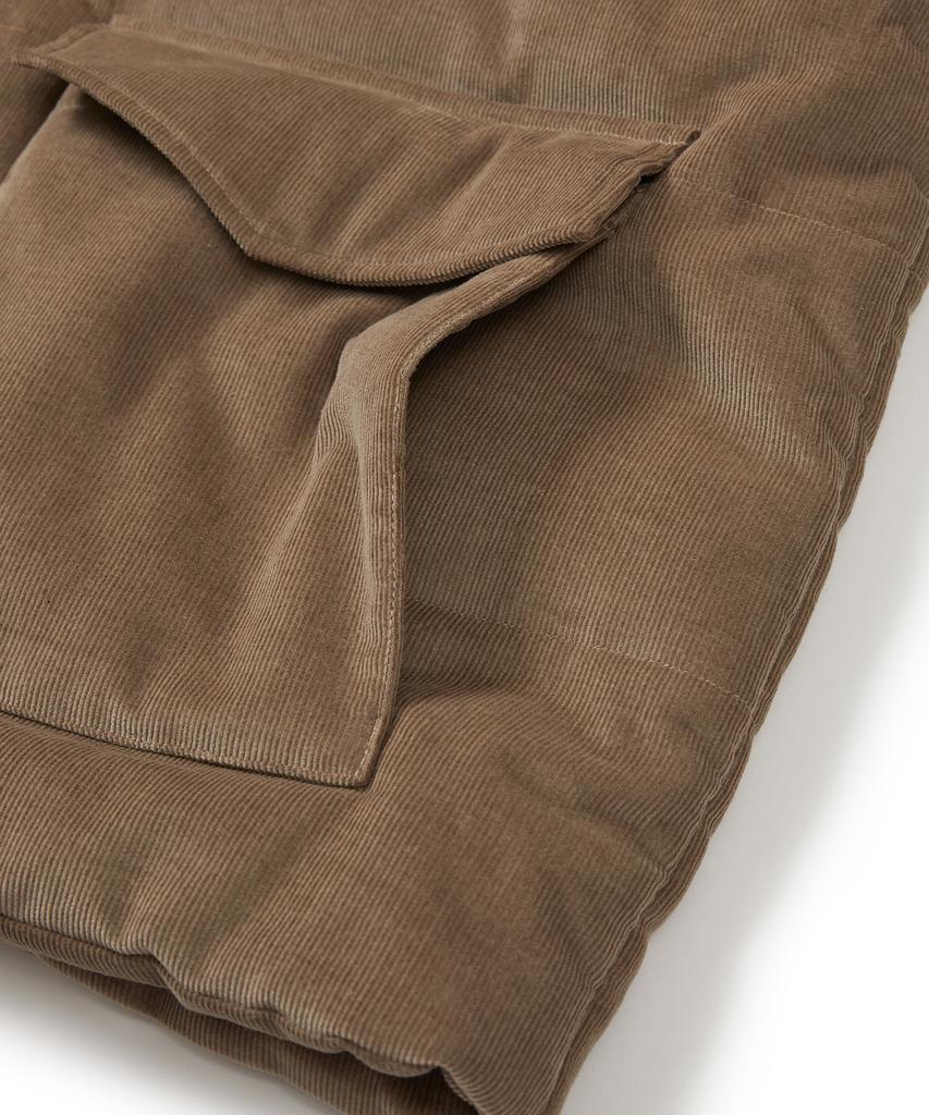 West Grand Boulevard Porcelain Corduroy Padded Vest Taupe