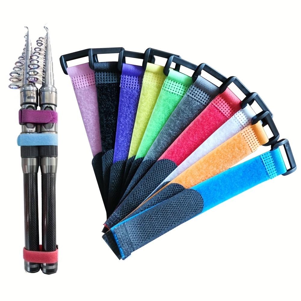 20pcs Reusable Hook and Loop Cable Ties | Anti-Slip Grip for Fishing Rods, Secure Straps for Cable Management and Organization