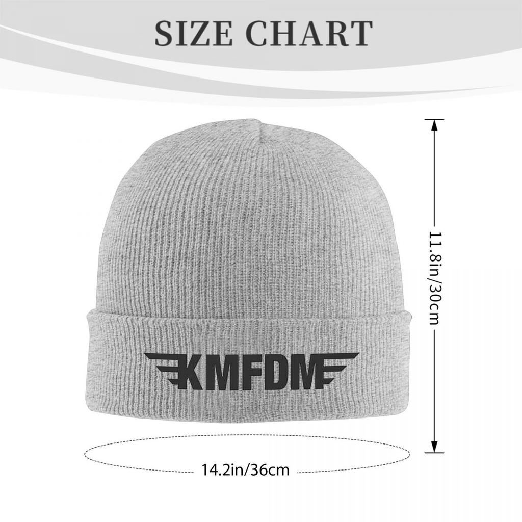 KMFDM Warm Knitted Cap Fashion Bonnet Hat Autumn Winter Outdoor Beanies Hats for Unisex Adult