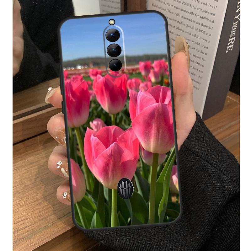 Tulip Flower Case For Nubia Red Magic 8S 9S Pro Plus 6S 7S 6 7 Pro 6R 5G RedMagic 9 8 10 Pro Plus Coque