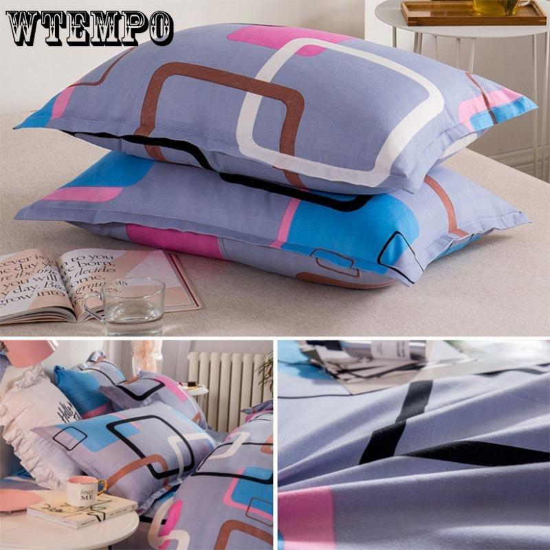 Printed Pillowcase Bedding Fashion Student Dormitory Essential Pillowcase 48X74cm A Pair