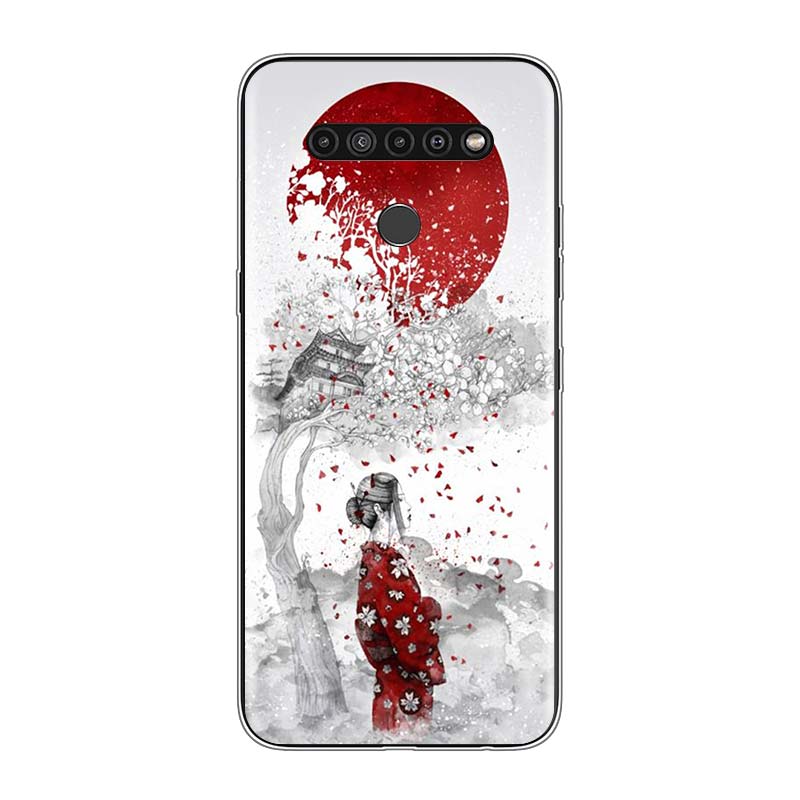 Japanese Red Sun Anime For LG V60 V50S V50 G8X G8S G8 G7 ThinQ 5G K61 K51S K41S K30 K20 Q60 Q9 Soft Phone Case