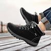 Putu Snow Climbing Cold Weather Outdoor Hiking Size Black High-Top Waterproof, Non-Slip, Fleece-Lined Boots, Unisex, Boots, Abrasion-Resistant,