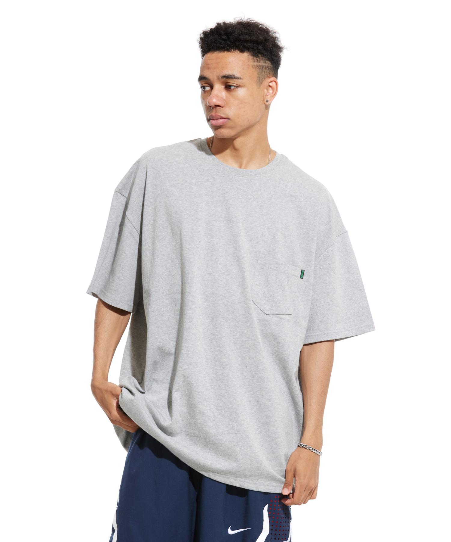 Cream Soda Lab Lab Giant Oversized Solid Pocket Short Sleeve Tee Gray L