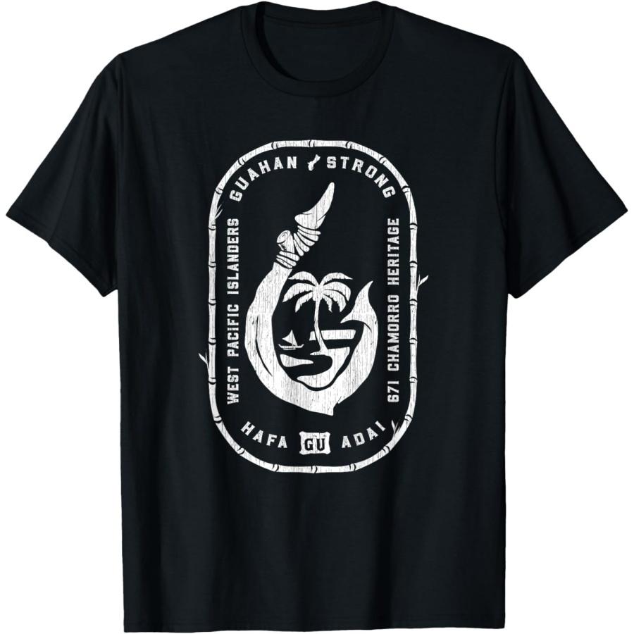 Винтажный крючок чаморро печать GU - Футболка Гуам S