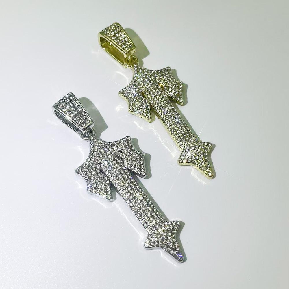 European-American Exaggerated Hip Hop Rhinestone Pendant Jewelry for Men & Women