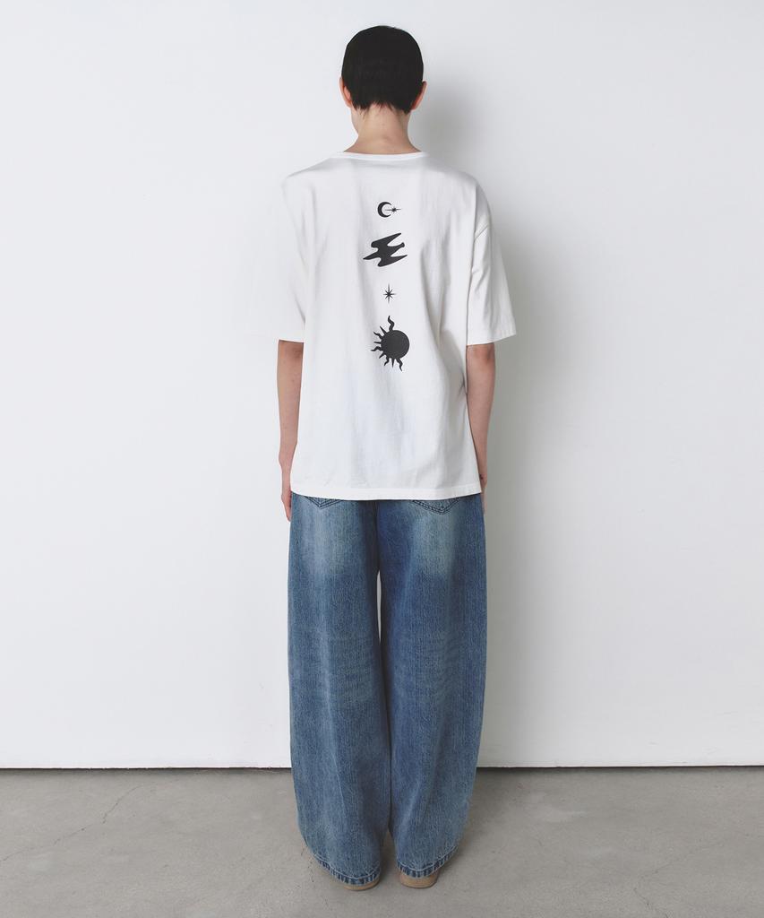 INSILENCE Back Print Symbol T-Shirt Off White