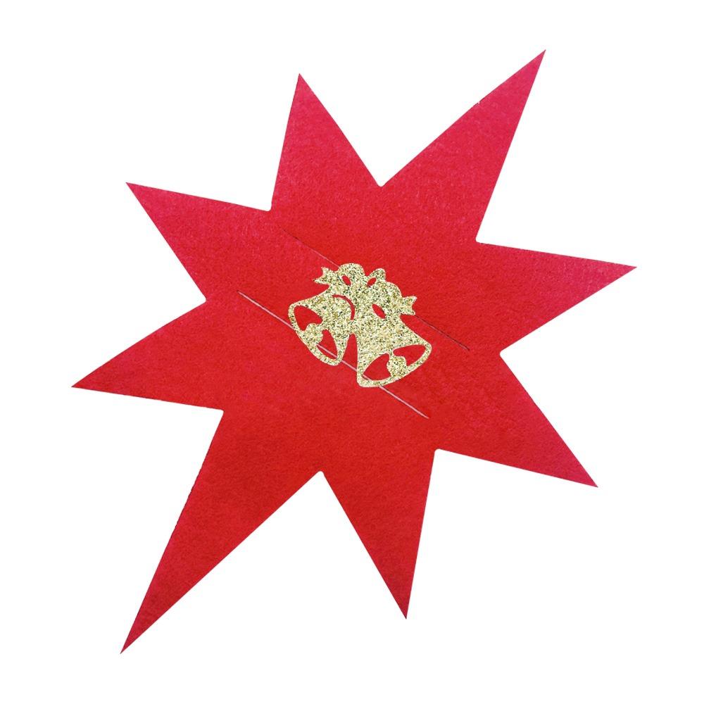 Glitter Felt Christmas Cutlery Holder Bag Washable Christmas Decoration Fork Pocket Non-Slip Table Ornaments Place Mats