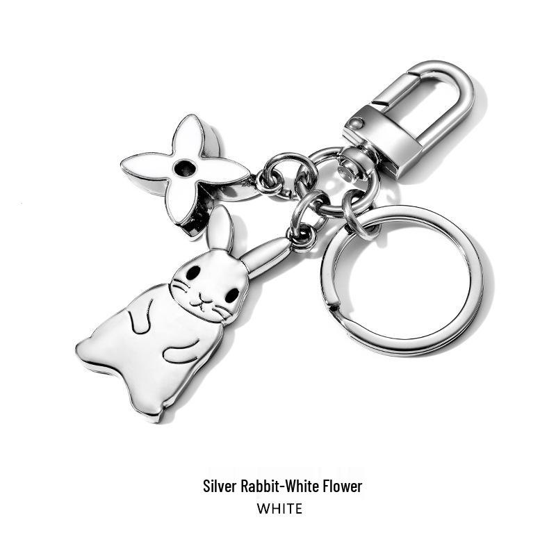 SP-133 Metal Keychain Pendant: Little Rabbit Cartoon Creative Bag Accessory