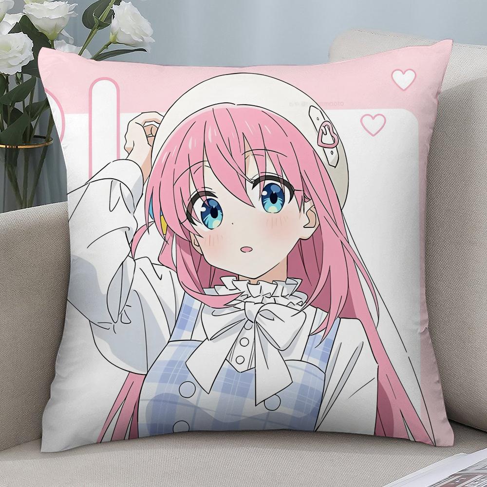 

Anime B-BOCCHI THE ROCK Pillow Case 3D Print Polyester Fiber 40*40 cm Home Sofa Throw Pillow Cover Decoration Festival Gift 16x16Inch