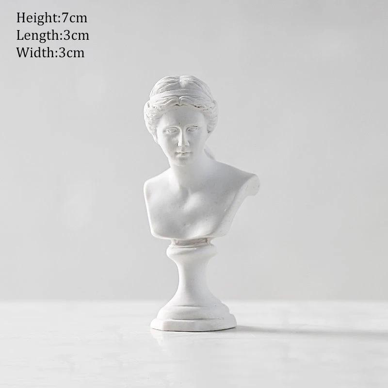 Ancient Greek Goddess Athena Sun God Apollo Mini Plaster Resin Statue Nordic Home Decoration David Head Figurine Art Ornaments