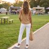 Women's Casual Sleeveless Tank Top Square Neckline Relaxed Fit Lightweight Fabric Summer Blouse with Front Tie Detail