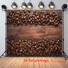 1Pcs Coffee Bean Vintage Pattern Decoration Background Backdrop For Photo Studio Photo Booth Party