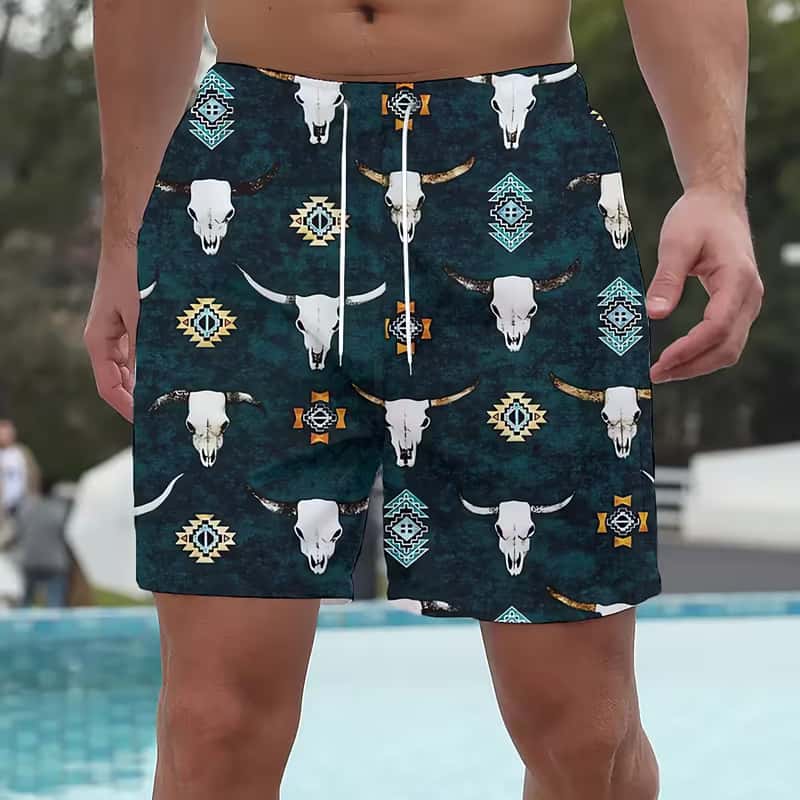 

Digital Printing - Men s Black and White Pineapple Print Casual Shorts S