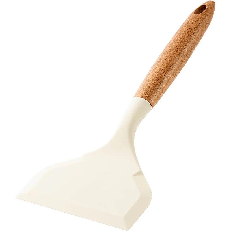 Spatola in silicone Utensili da cucina Carne di manzo Raschietto da cucina per pizza Strumenti di cottura per pizza pala Spatola antiaderente Utensili da cucina