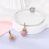 Charms Copper Corgi Swimming Ring Vacation Pendants Fit Charms Plata Original Bracelet Women Jewellery Making Fine Gifts
