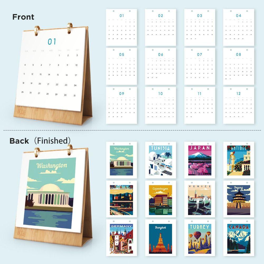 2026 Edition Standing Flip Calendar Handmade DIY Calendar Creative Desk Calendar For Home