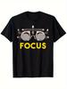 Men's Cotton Print T-shirt Comfortable Shirt Round Collar Short Sleeve Men and Women Wear Couples Shirt Cotton Pattern B