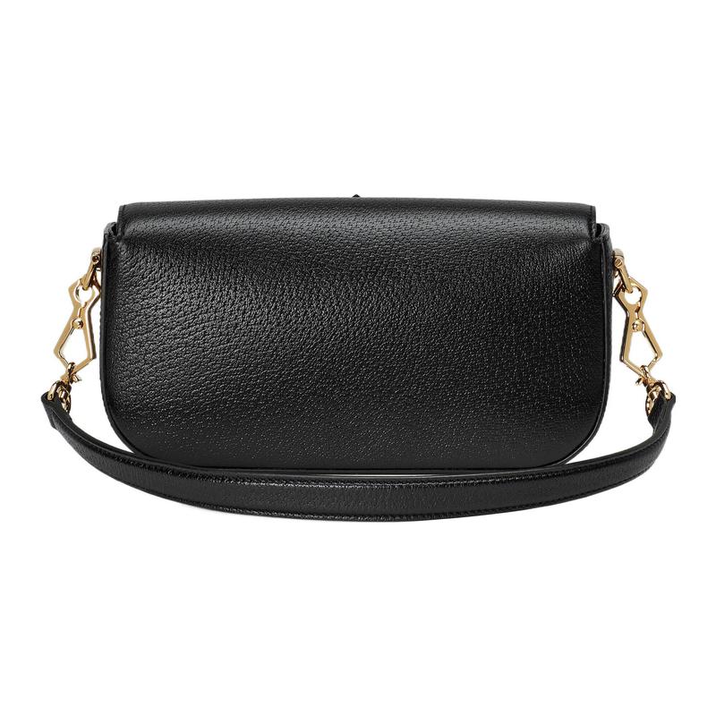Gucci X adidas originals modelo conjunto clássico padrão trevo impresso couro horsebit bolsa transversal de ombro feminina preto e branco