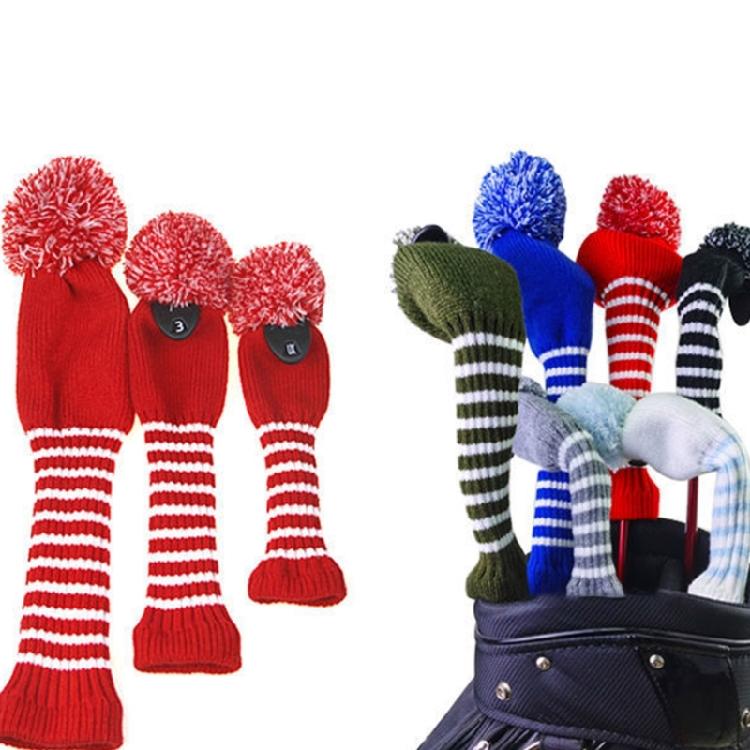 3pcs Protective Golf Club Headcover Soft Durability Universals Golf Club Cover for Drivers Soft Inner Lining