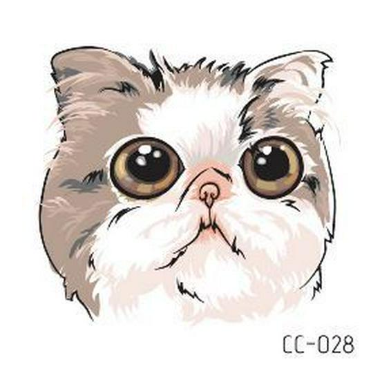 Adesivi Tatuaggio Cartoni Animati Animali Adorabili: Design di Gattini, Cuccioli e Coniglietti Carini