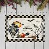42x32cm Halloween Plaid Linen Dining Tables Mat Heat Resistant Placemat Table Drink Cup Coaster Kitchen Accessories Wholesale
