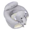 Infant Support Seat Soft Plush PP Cotton Cute Cartoon Animal Baby Sit Up Chair for Home Dark Gray Elephant
