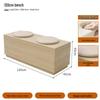 Wall-Mounted Sofa & Table Set for Milk Tea Shop with Natural Wood Style