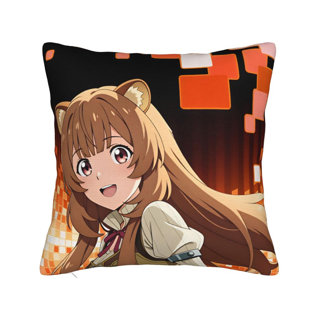 Pillow Cover Raphtalia S-Shield Hero TRotSH Funny Pillow Case For Living Room Chair Pillowcases