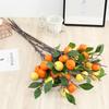 Fake Single Stem Fruit Tree Flower Bouquet With Plastic Blossoms For Home Decor