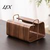 Bathroom Tissue Case Wooden Holder, Rectangular Decorative Paper Napkin Dispenser, Box Holder Organizer, for Office Desk Home Decor Reusable
