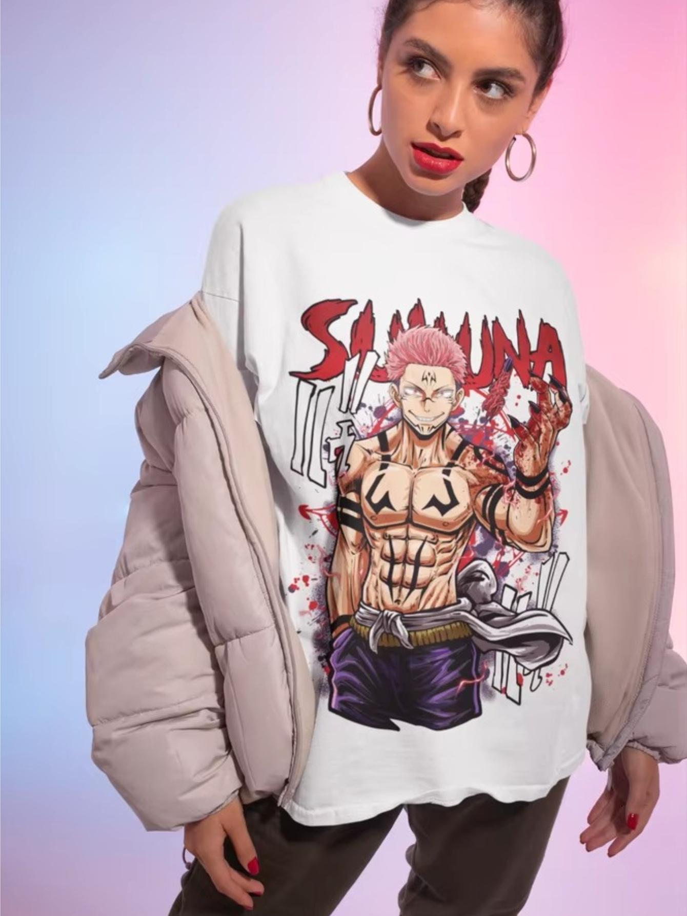 

Anime Jujutsu Kaisen Sukuna Printed Tshirt Unisexs and Womens Tshirt Unisexs Top Sports Tshirt Unisexs Tshirt Summer Tee 2026 New 4XL