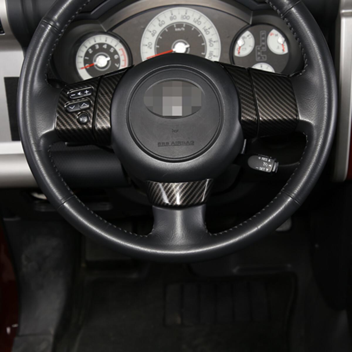 Steering Wheel ABS Carbon Fiber Cover Trim Bezel For Toyota FJ Cruiser 07-21