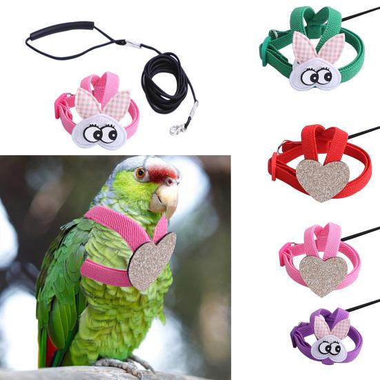 Parrot Harness Adjustable Prevent Break Free Ultra Light Pet Bird Training Harness and Leash Set Bird Supplies