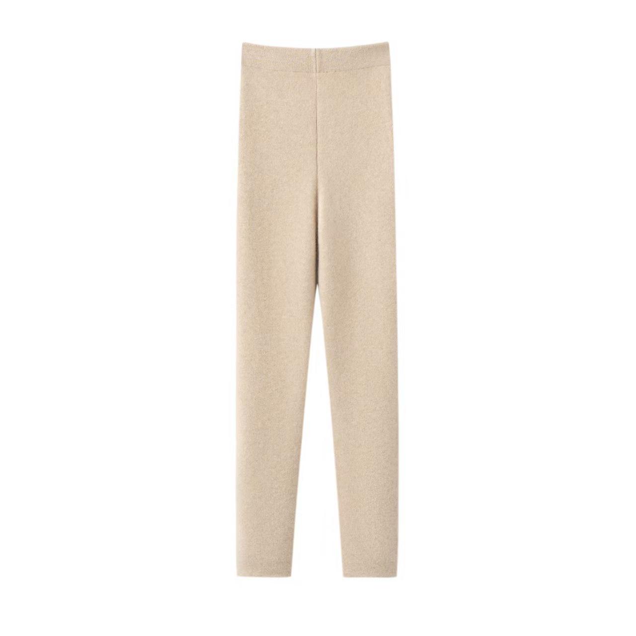 Women s 100% Pure Cashmere Leggings - Autumn/Winter, Seamless, Warm, Knitted, Versatile Wear XL (125-150 jin)