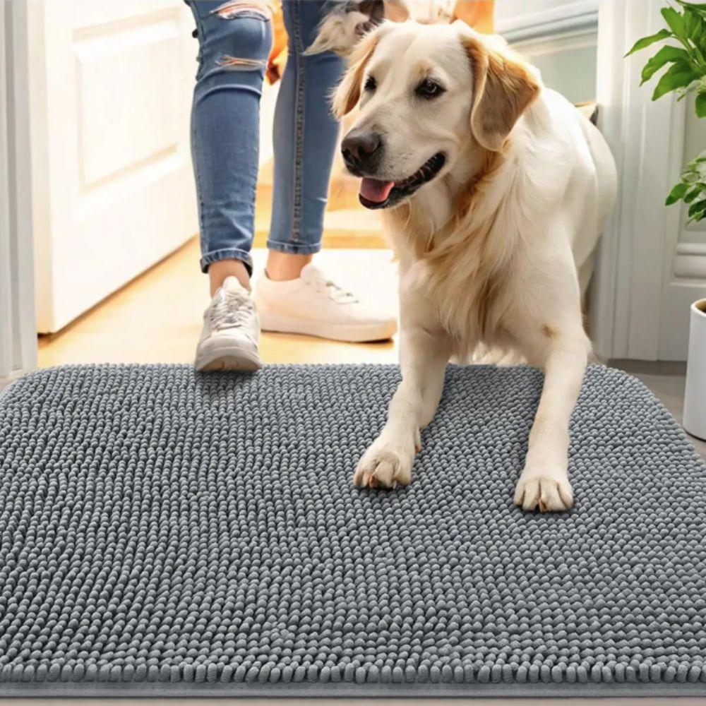 Absorbent Bath Rug Non-slip Living Room Carpets Household Chenille Bathroom Mat  Bedroom