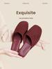 High-End Minimalist Genuine Leather & Suede Slippers - Non-Slip Sole, Unisex, All-Season Indoor Footwear