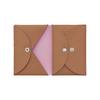 Hermes Calvi Duo Mysore Ziegenleder Geldbörse Kartenhalter Reguläre Damen Geldbörsen Quebracho Mauve-Sylvestre H083038CKAI