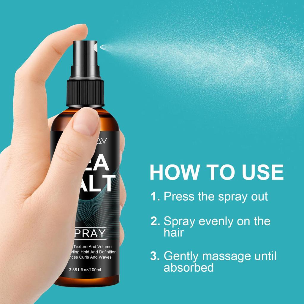 SEA SALT SPRAY-Soft Setting Restores Curlness-Natural Curl Formation, Frizz Control-Nourish Hair For A More Shine-100ml