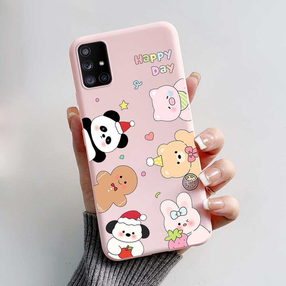 For Samsung Galaxy A51 A71 5G Case SM-A516F SM-A716F Soft Slim Cute Cartoon Frog Back Cover Fundas Bumper For Samsung A 51 Coque