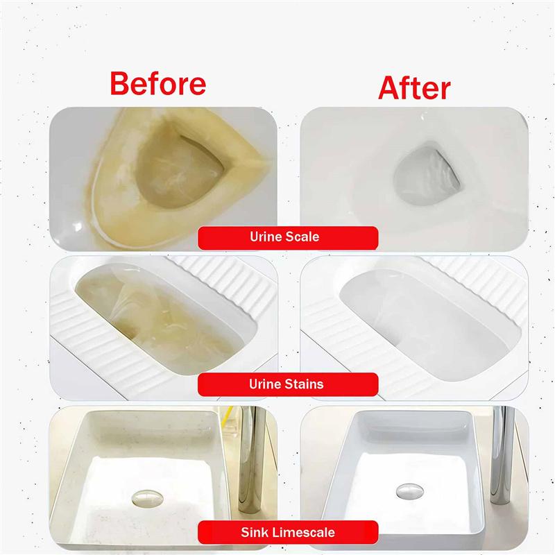 Urine Stain Remover Powerful Toilet Bowl Cleaner Limescale Yellow Stains & Rust Bathroom Pipe Cleaner