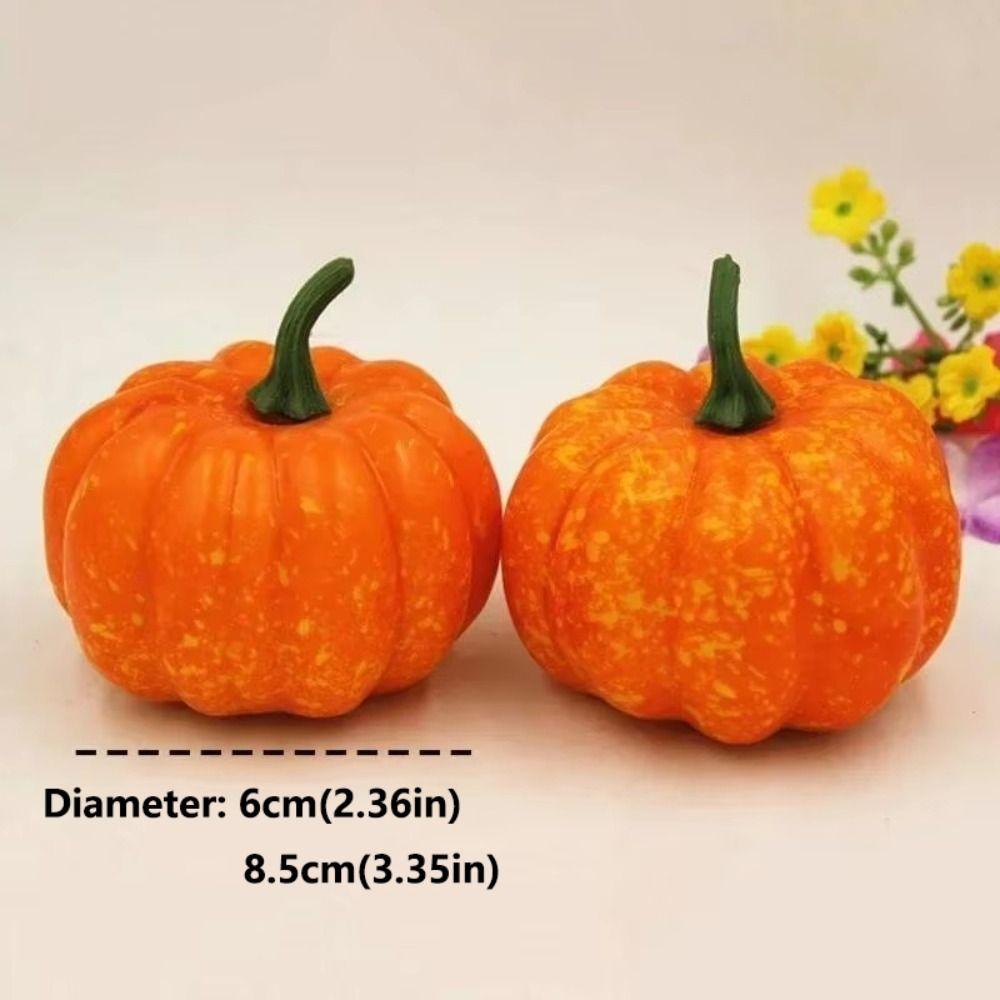 5PCS Foam Foam Pumpkin Mini Size Halloween Decorate Pumpkins Artificial Pumpkin For Halloween