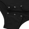 Bodysuit Pajamas Bodybuilding Short Sleeve Solid Color Crew Neck Men One Piece Underwear Romper for Home
