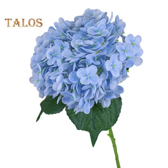 

Искусственный цветок Real Touch, украшение для дома, реквизит для фотосессии, креативный искусственный шелковый стебель гортензии, домашний декор синий