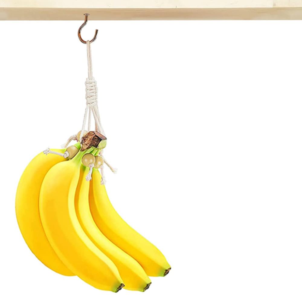 Cotton Rope Woven Hook Banana Hanger Hanging Fruit Hook Holder For Banana Display