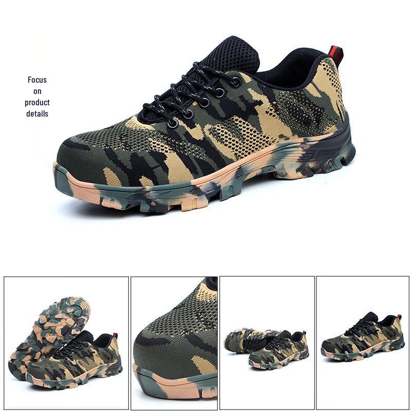 HUIZUMEI Men's Anti-Smash Puncture-Proof Safety Shoes