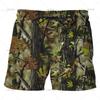 Summer 3d Camouflage Print Men's Shorts Fashion Personality Cool Natural Scenery Beach Shorts 2024 Oversized Swimming Trunks 4XL